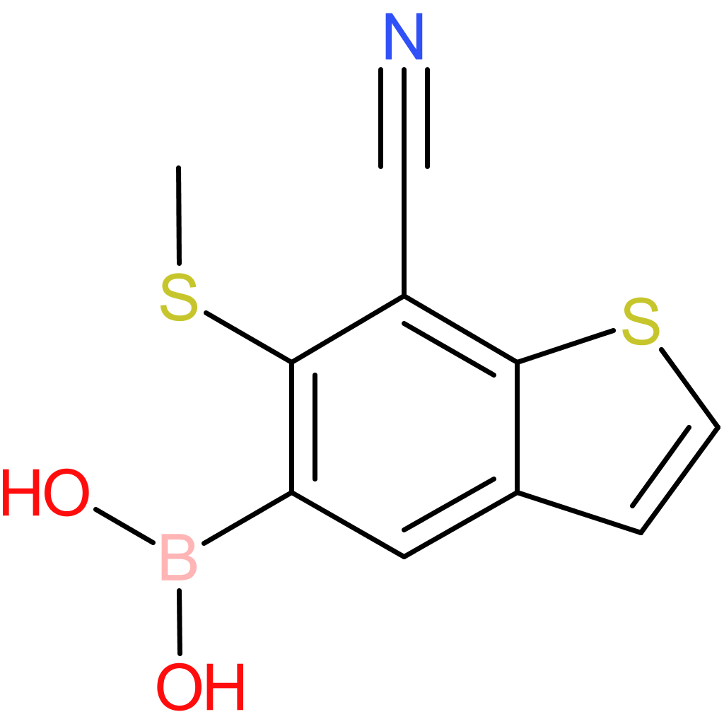 7-cyano-6-(methylthio)benzothiophene-5-boronic acid