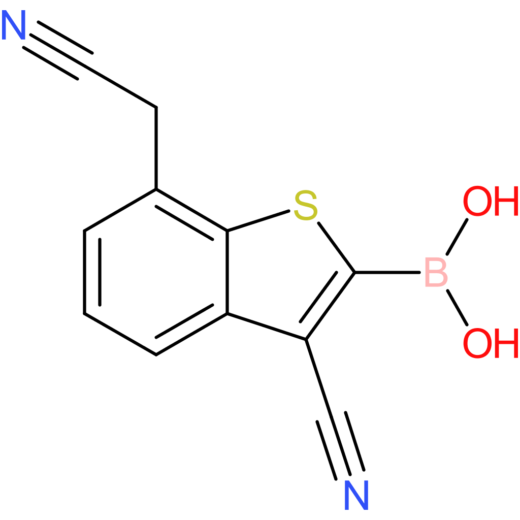 2-borono-3-cyanobenzothiophene-7-acetonitrile
