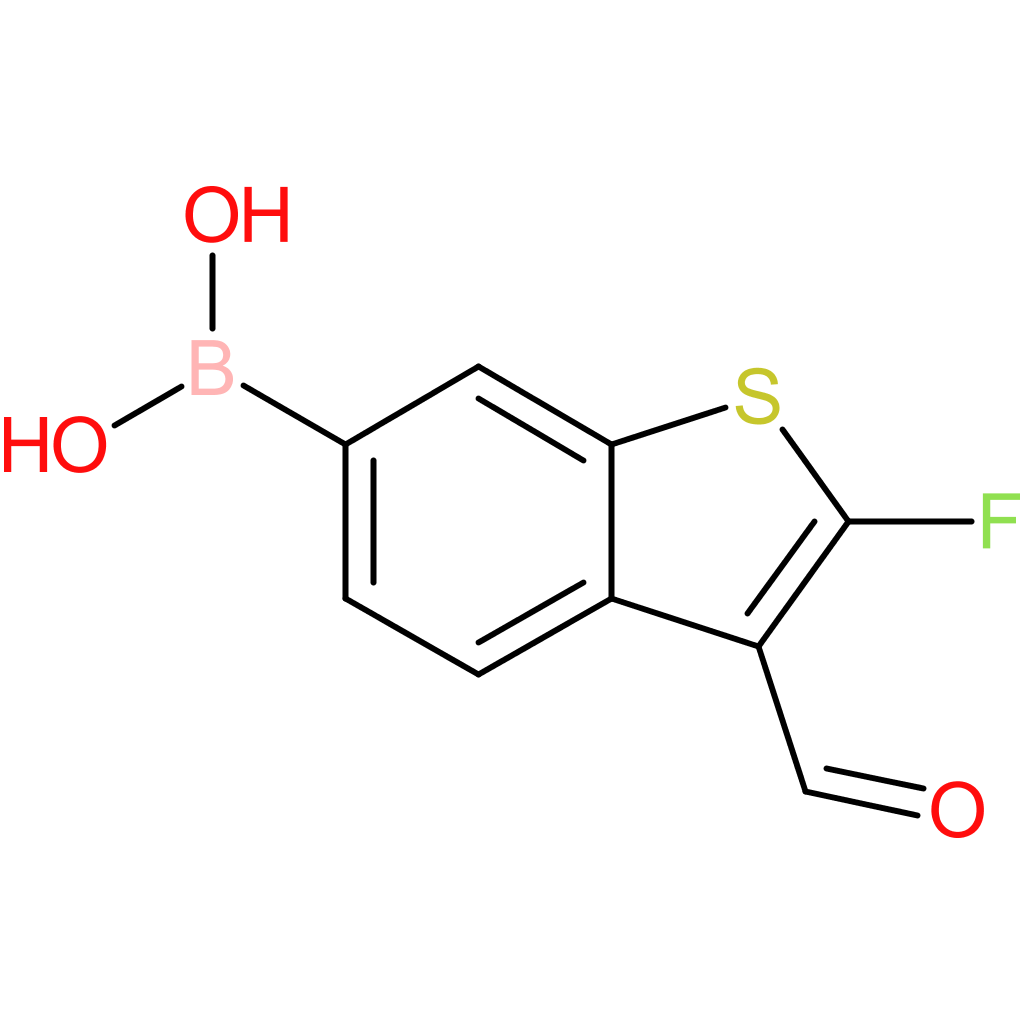 2-fluoro-3-formylbenzothiophene-6-boronic acid