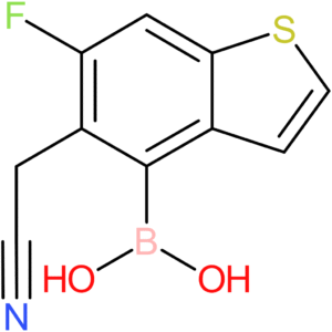 4-borono-6-fluorobenzothiophene-5-acetonitrile