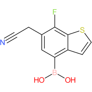 4-borono-7-fluorobenzothiophene-6-acetonitrile