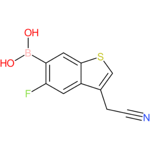 6-borono-5-fluorobenzothiophene-3-acetonitrile