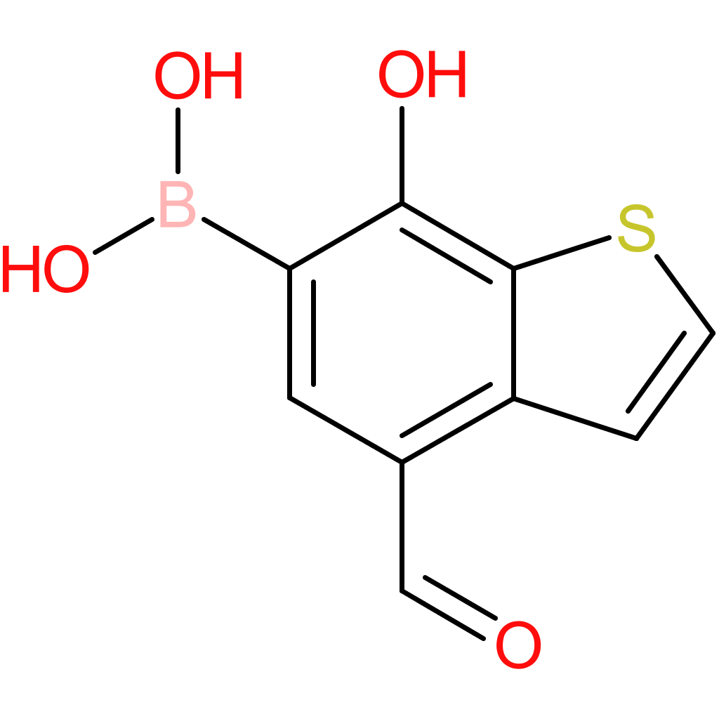 4-formyl-7-hydroxybenzothiophene-6-boronic acid