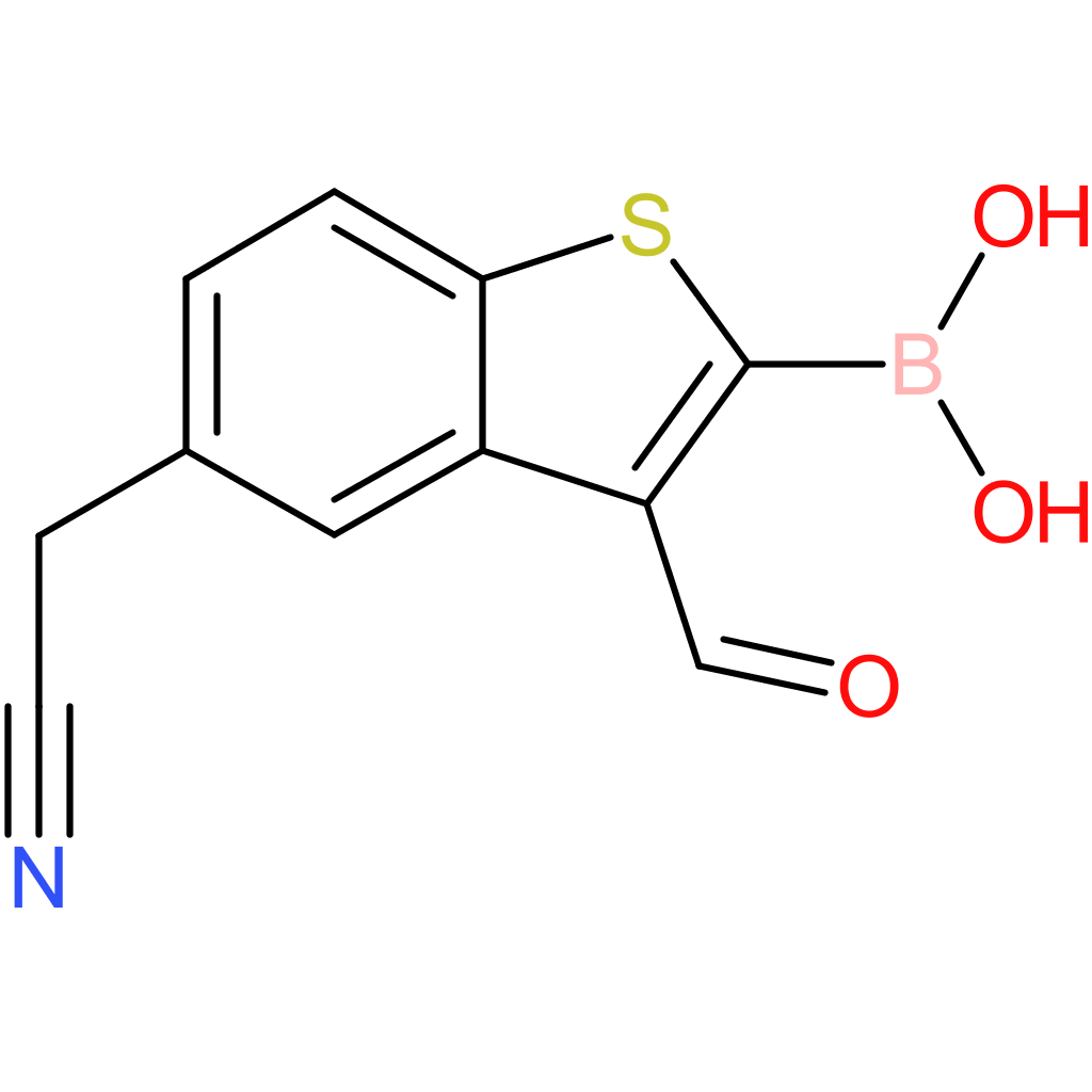 2-borono-3-formylbenzothiophene-5-acetonitrile