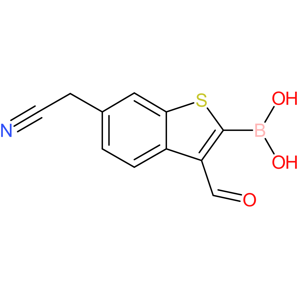 2-borono-3-formylbenzothiophene-6-acetonitrile