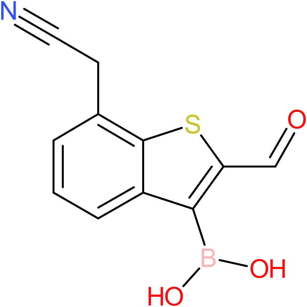 3-borono-2-formylbenzothiophene-7-acetonitrile