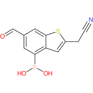 4-borono-6-formylbenzothiophene-2-acetonitrile