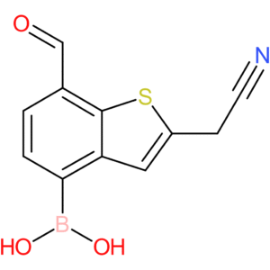4-borono-7-formylbenzothiophene-2-acetonitrile