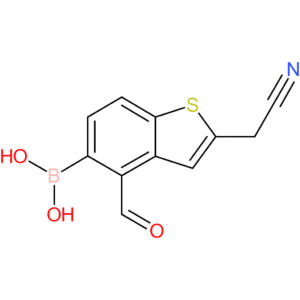5-borono-4-formylbenzothiophene-2-acetonitrile