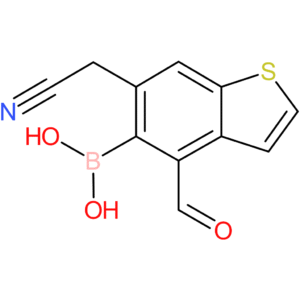 5-borono-4-formylbenzothiophene-6-acetonitrile