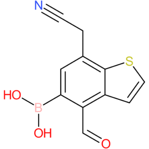 5-borono-4-formylbenzothiophene-7-acetonitrile