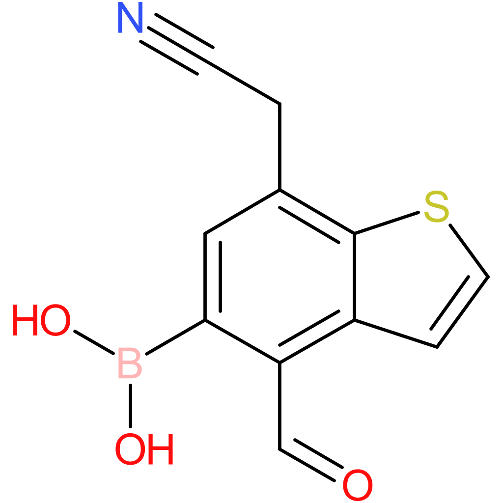5-borono-4-formylbenzothiophene-7-acetonitrile