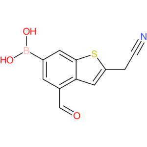 6-borono-4-formylbenzothiophene-2-acetonitrile