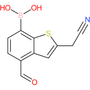 7-borono-4-formylbenzothiophene-2-acetonitrile