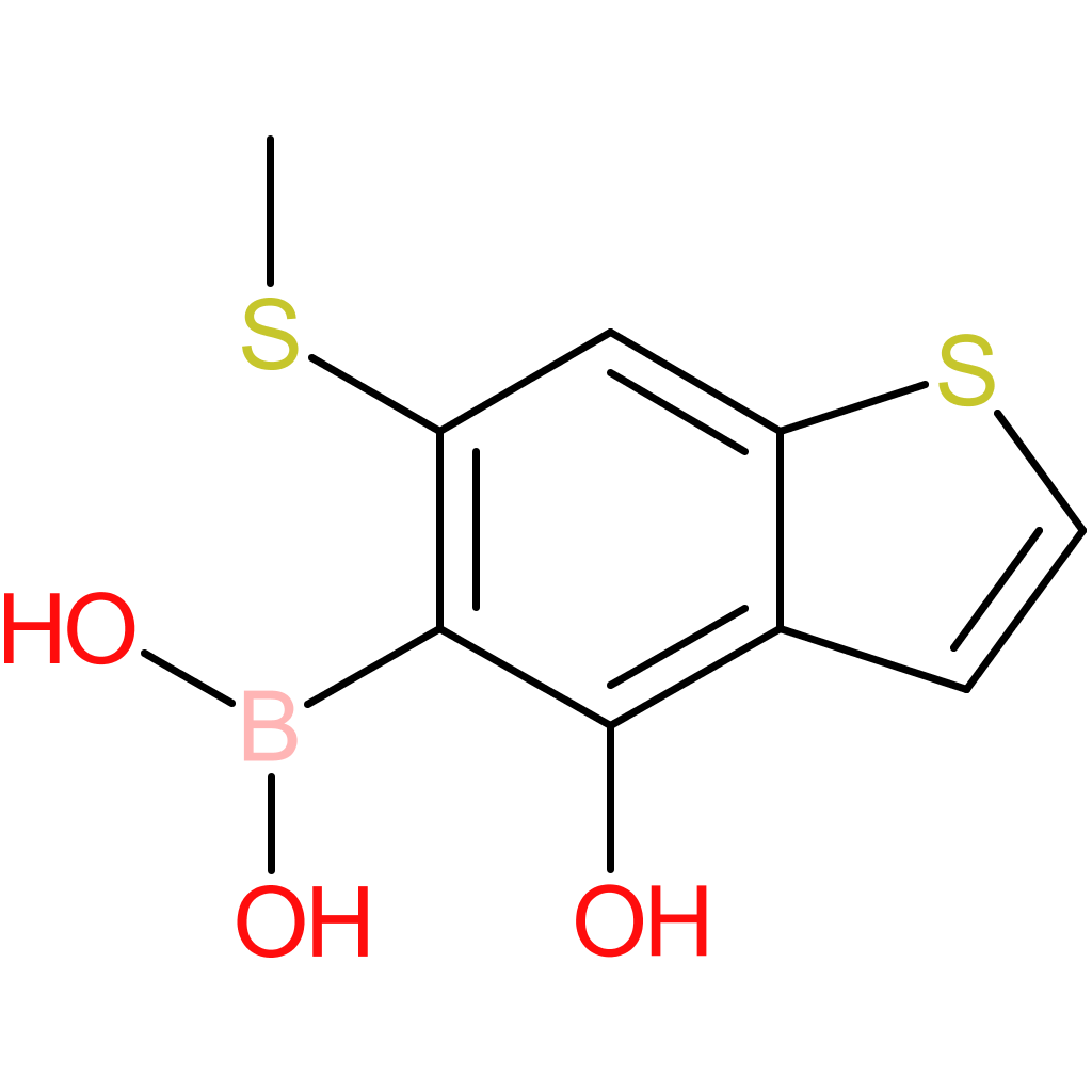 4-hydroxy-6-(methylthio)benzothiophene-5-boronic acid
