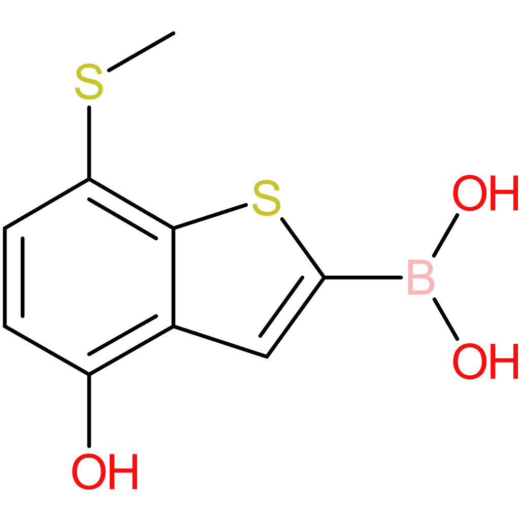 4-hydroxy-7-(methylthio)benzothiophene-2-boronic acid