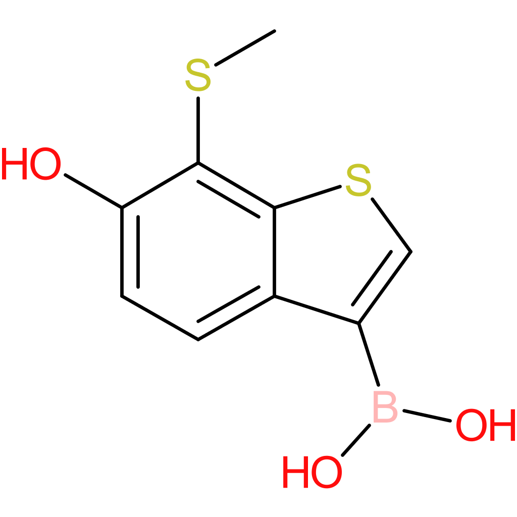 6-hydroxy-7-(methylthio)benzothiophene-3-boronic acid