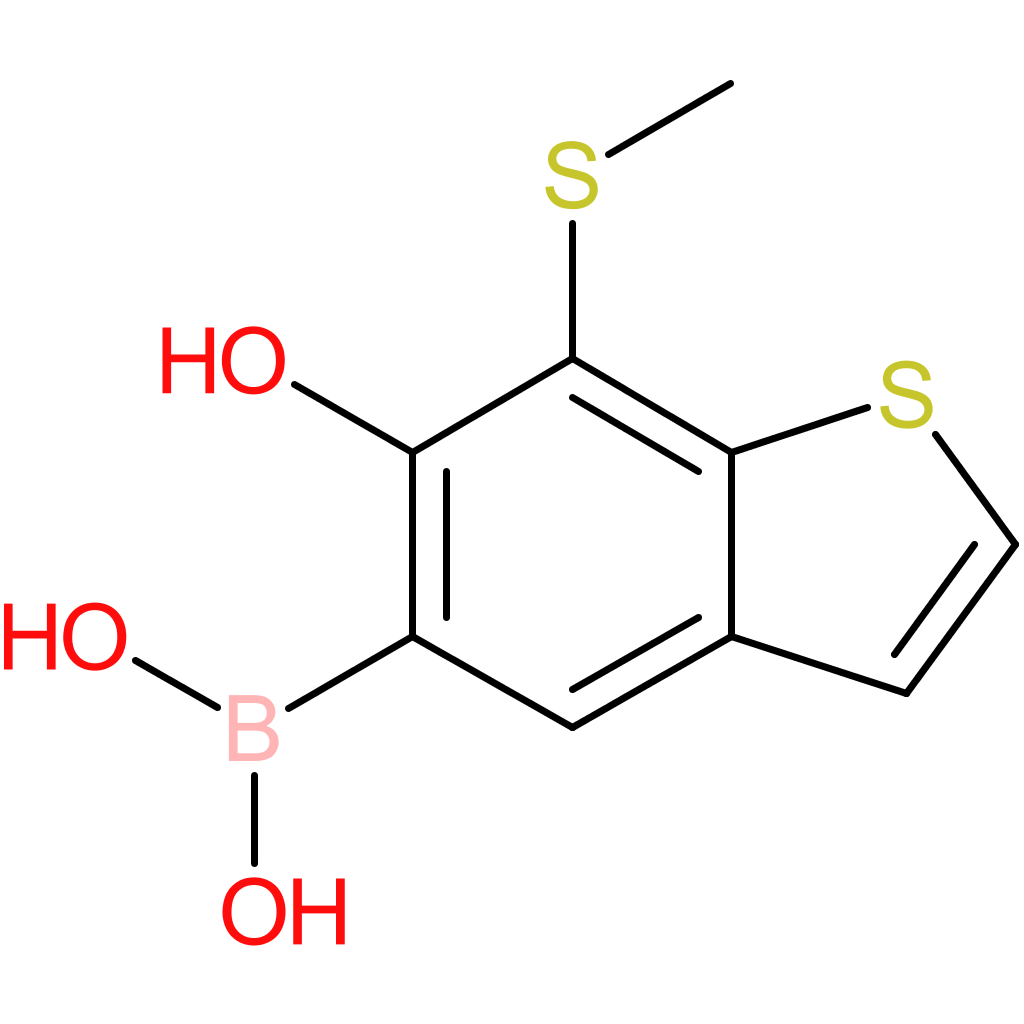 6-hydroxy-7-(methylthio)benzothiophene-5-boronic acid
