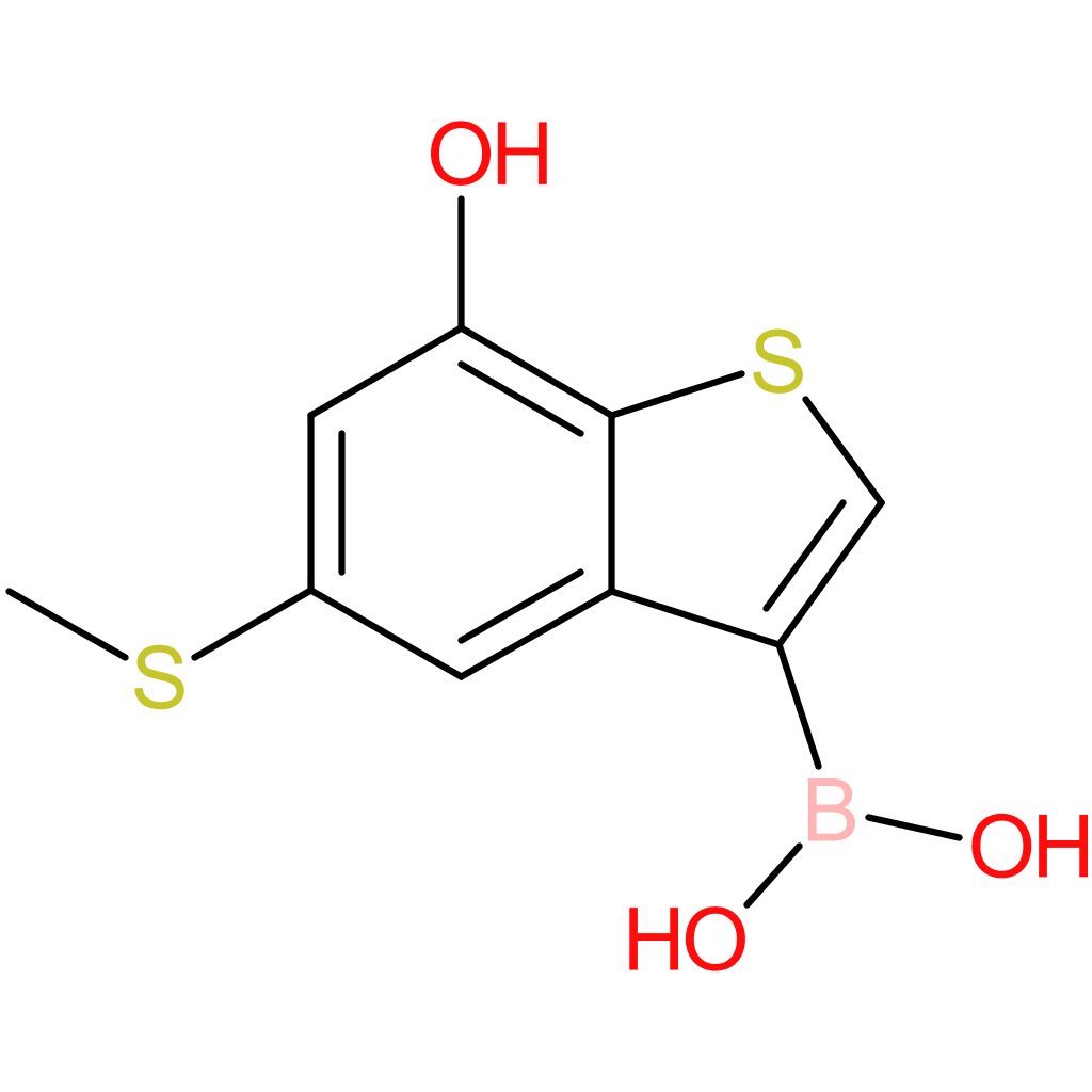 7-hydroxy-5-(methylthio)benzothiophene-3-boronic acid