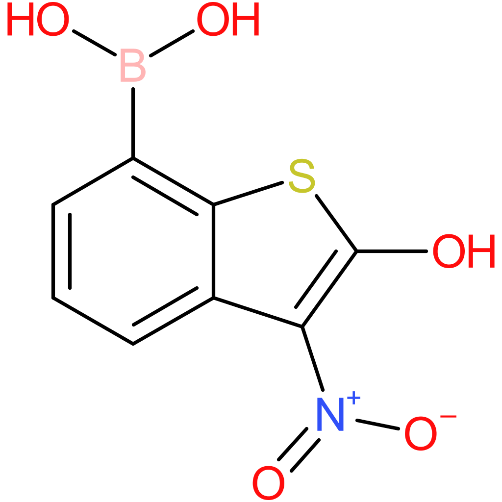2-hydroxy-3-nitrobenzothiophene-7-boronic acid