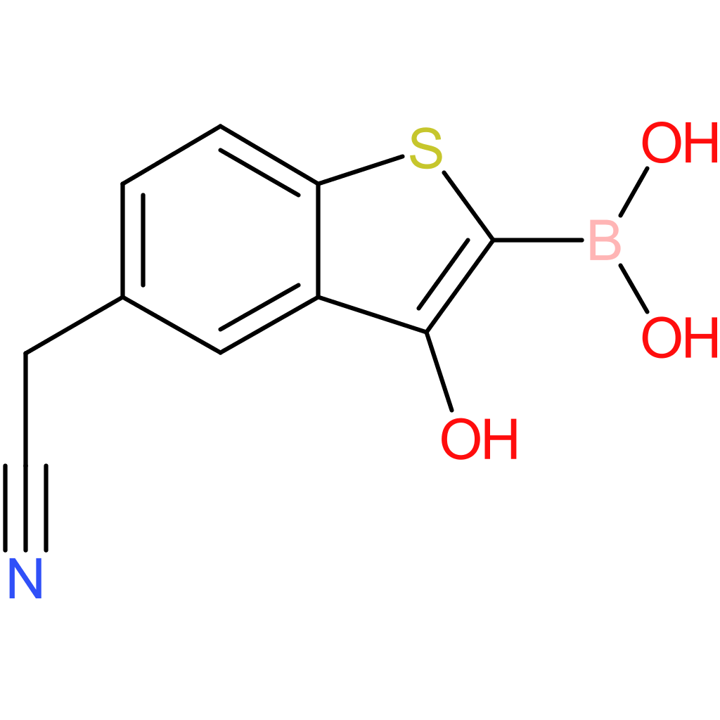 2-borono-3-hydroxybenzothiophene-5-acetonitrile