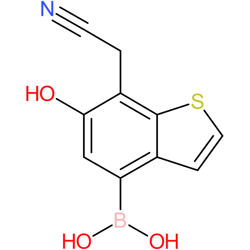 4-borono-6-hydroxybenzothiophene-7-acetonitrile