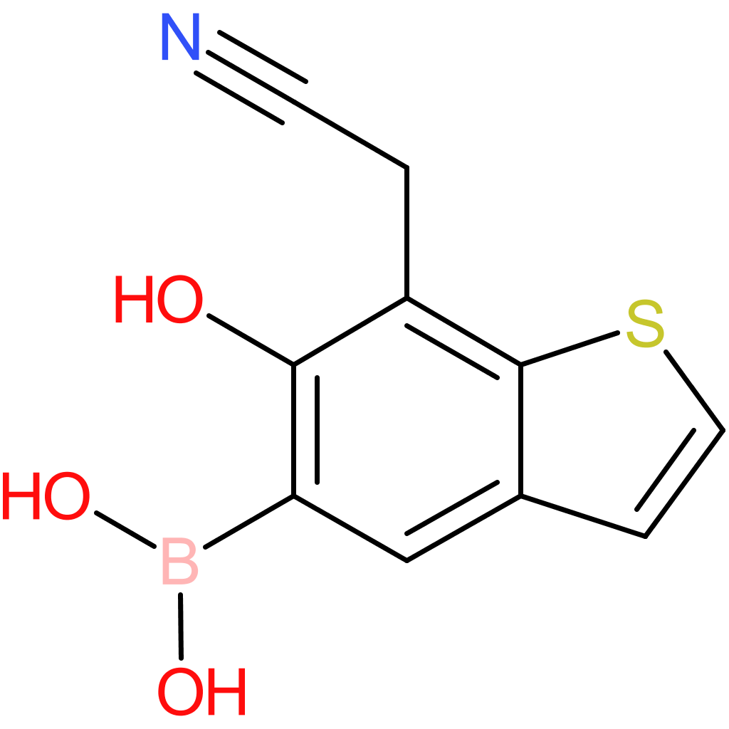 5-borono-6-hydroxybenzothiophene-7-acetonitrile