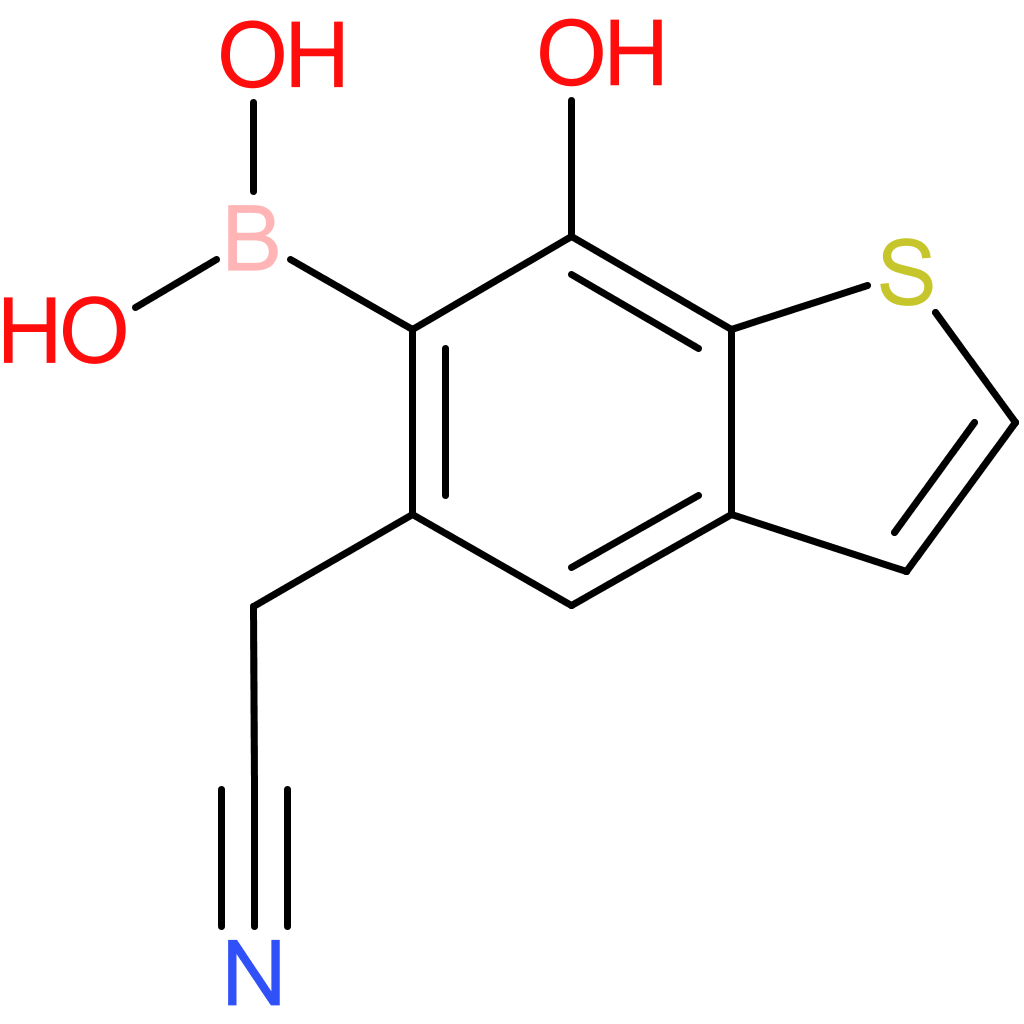 6-borono-7-hydroxybenzothiophene-5-acetonitrile