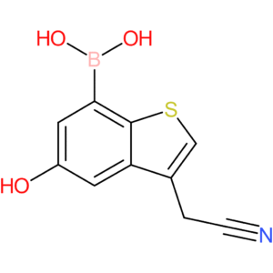 7-borono-5-hydroxybenzothiophene-3-acetonitrile