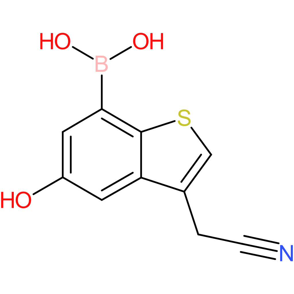 7-borono-5-hydroxybenzothiophene-3-acetonitrile