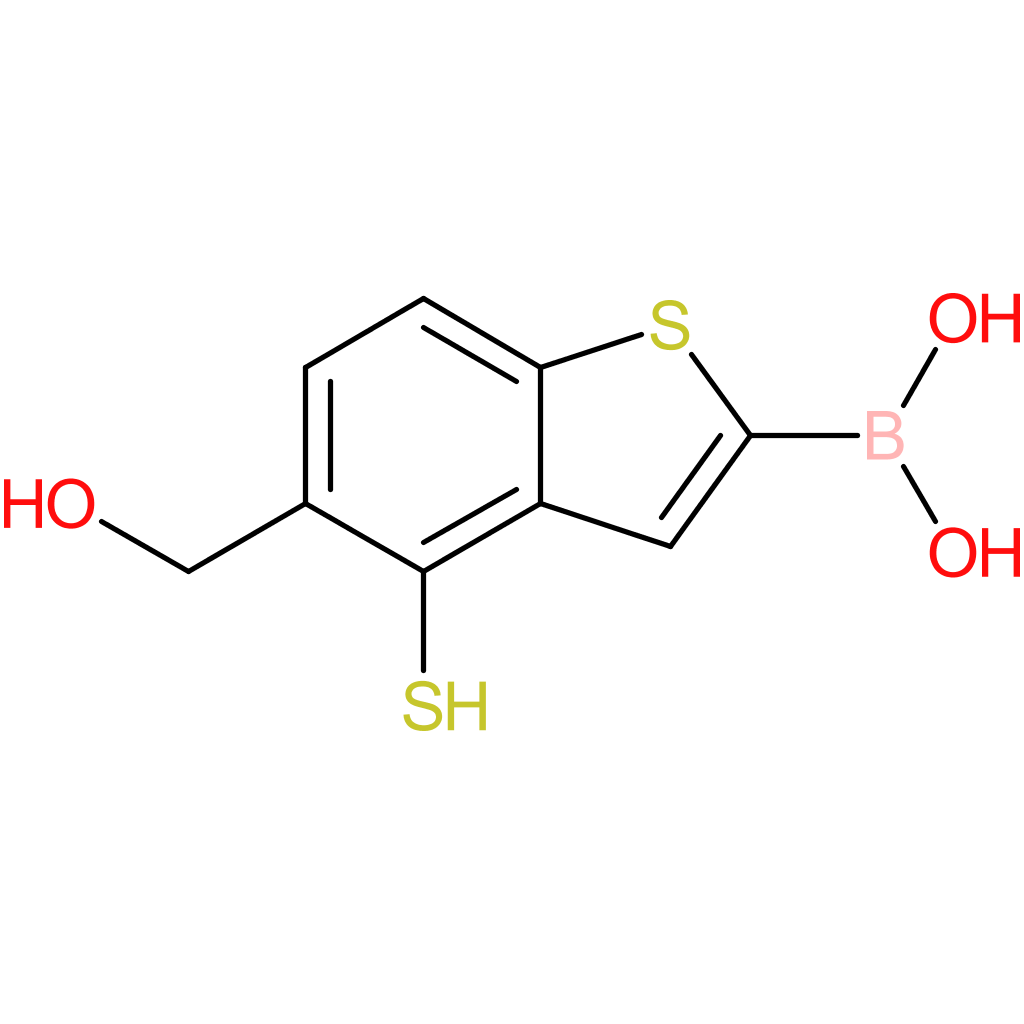 5-(hydroxymethyl)-4-mercaptobenzothiophene-2-boronic acid