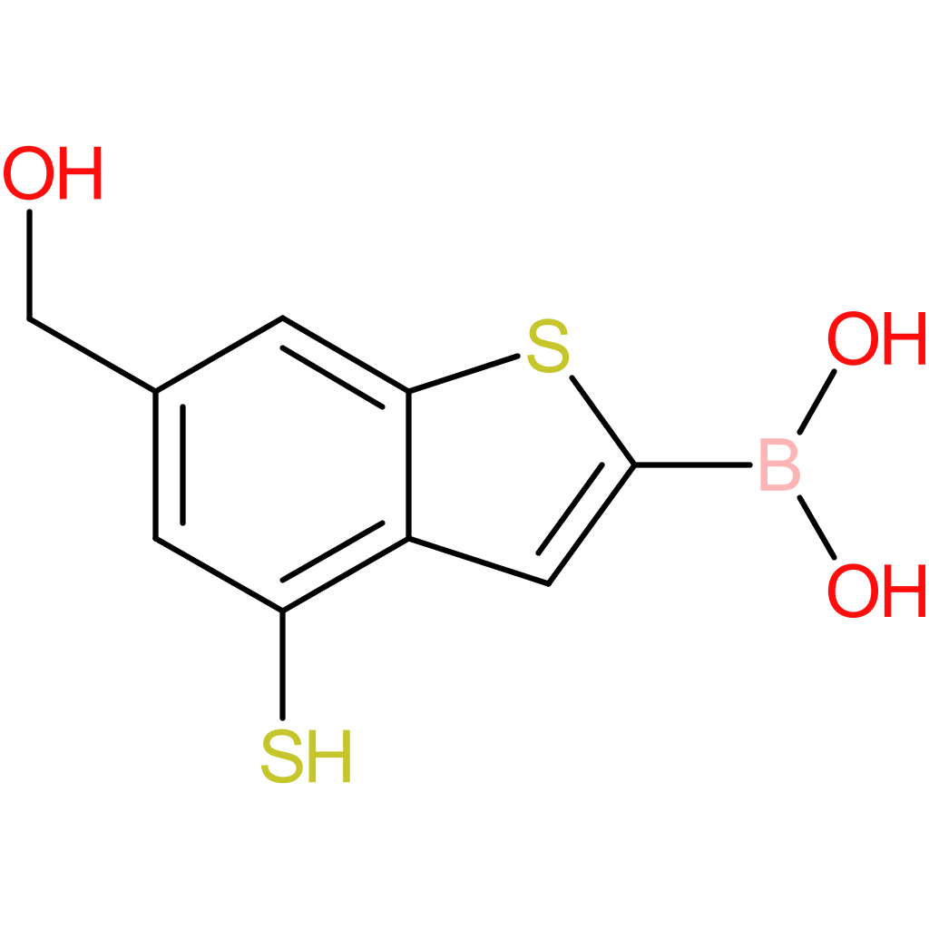 6-(hydroxymethyl)-4-mercaptobenzothiophene-2-boronic acid