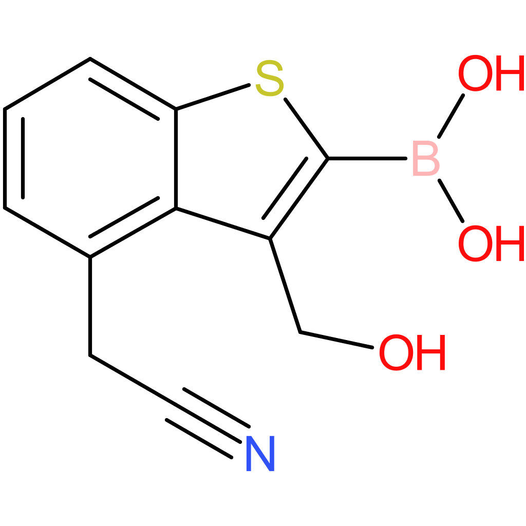 2-borono-3-(hydroxymethyl)benzothiophene-4-acetonitrile