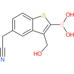 2-borono-3-(hydroxymethyl)benzothiophene-5-acetonitrile