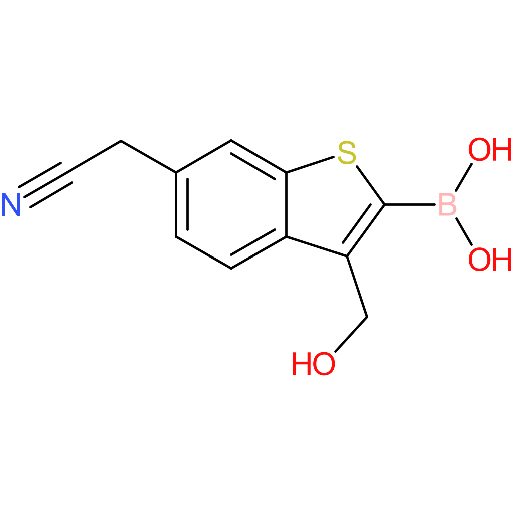 2-borono-3-(hydroxymethyl)benzothiophene-6-acetonitrile