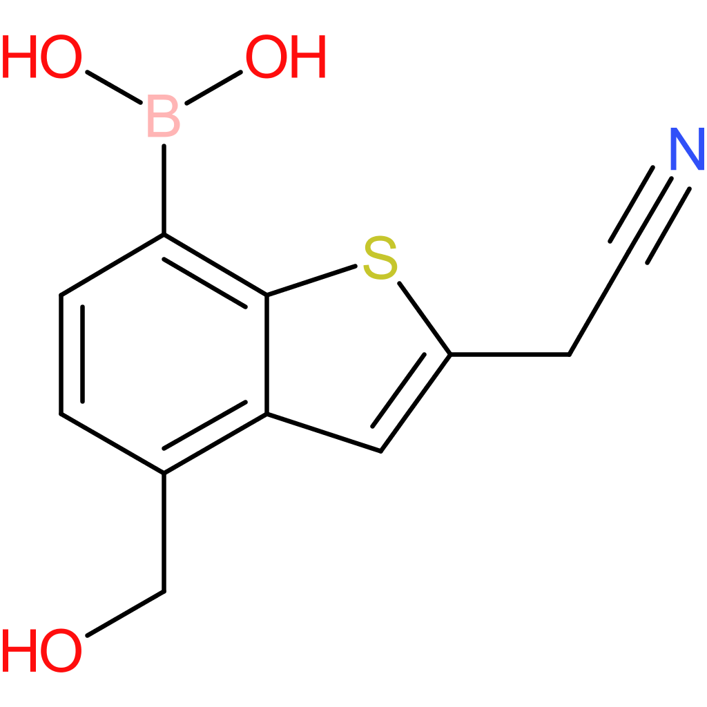 7-borono-4-(hydroxymethyl)benzothiophene-2-acetonitrile