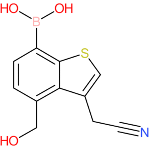 7-borono-4-(hydroxymethyl)benzothiophene-3-acetonitrile