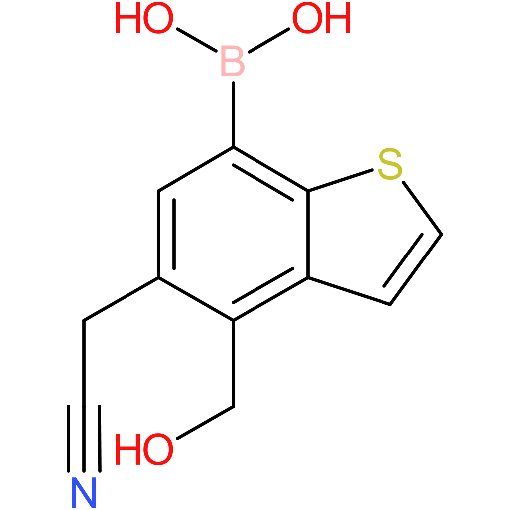 7-borono-4-(hydroxymethyl)benzothiophene-5-acetonitrile