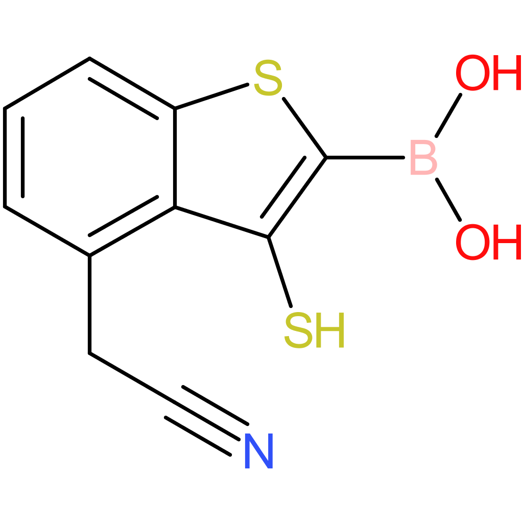 2-borono-3-mercaptobenzothiophene-4-acetonitrile