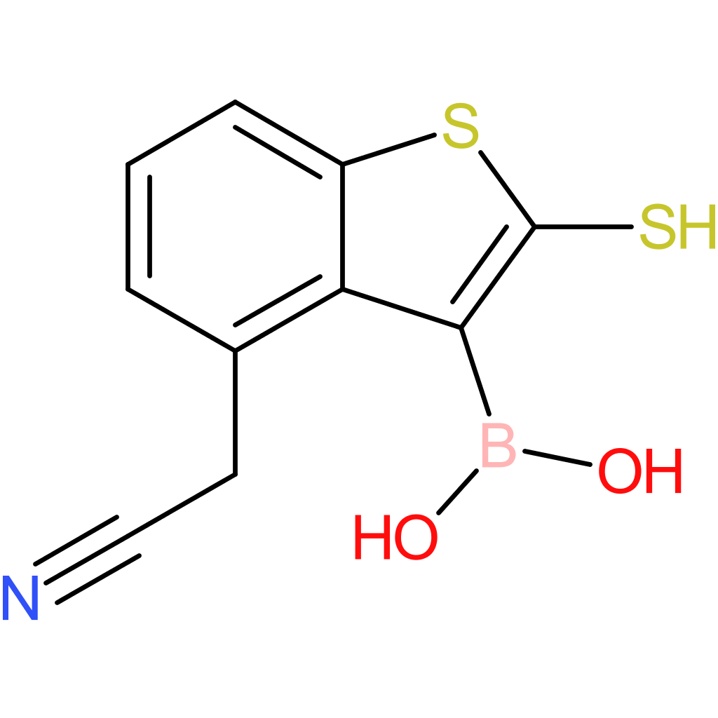 3-borono-2-mercaptobenzothiophene-4-acetonitrile