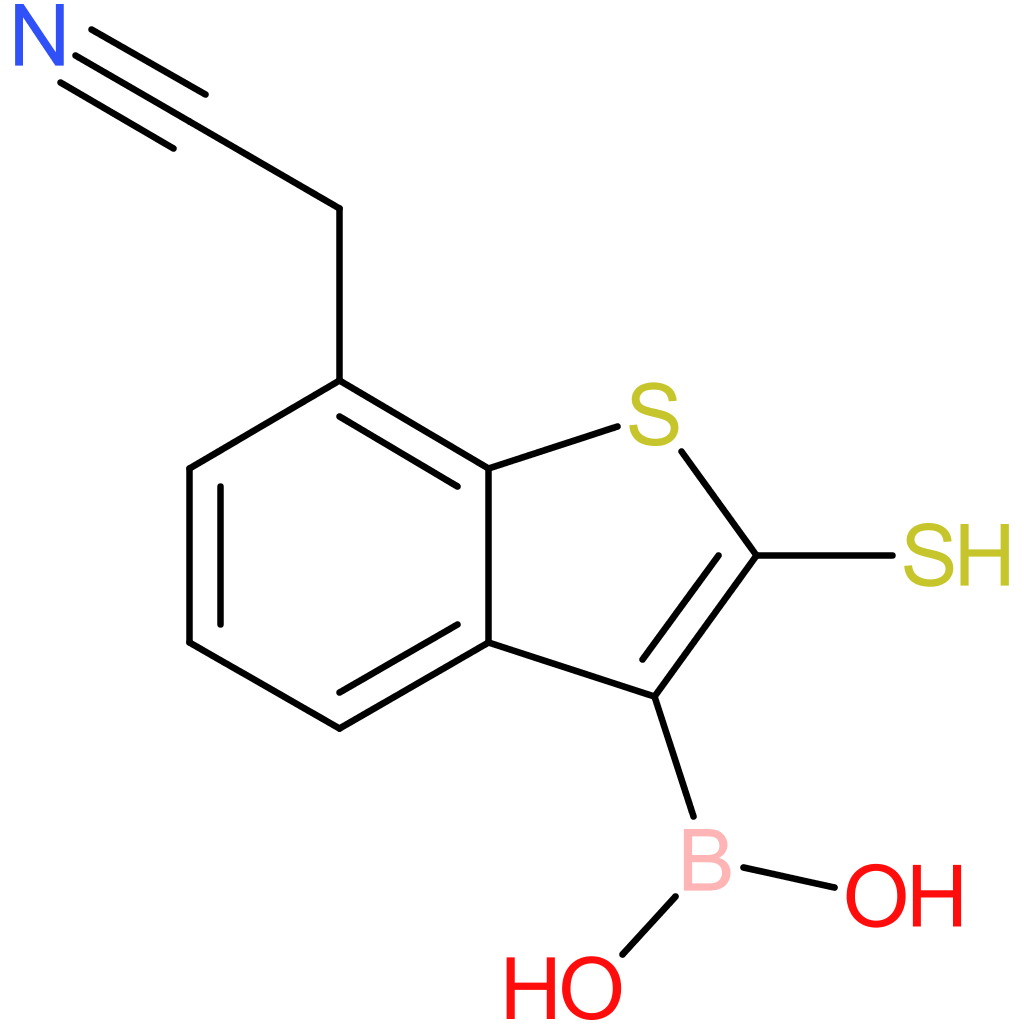 3-borono-2-mercaptobenzothiophene-7-acetonitrile