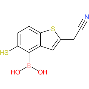4-borono-5-mercaptobenzothiophene-2-acetonitrile