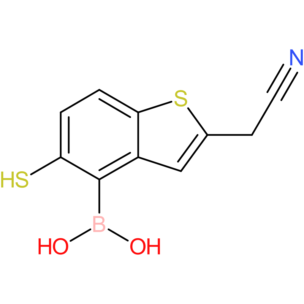 4-borono-5-mercaptobenzothiophene-2-acetonitrile