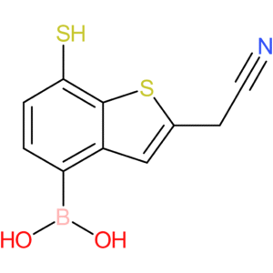 4-borono-7-mercaptobenzothiophene-2-acetonitrile