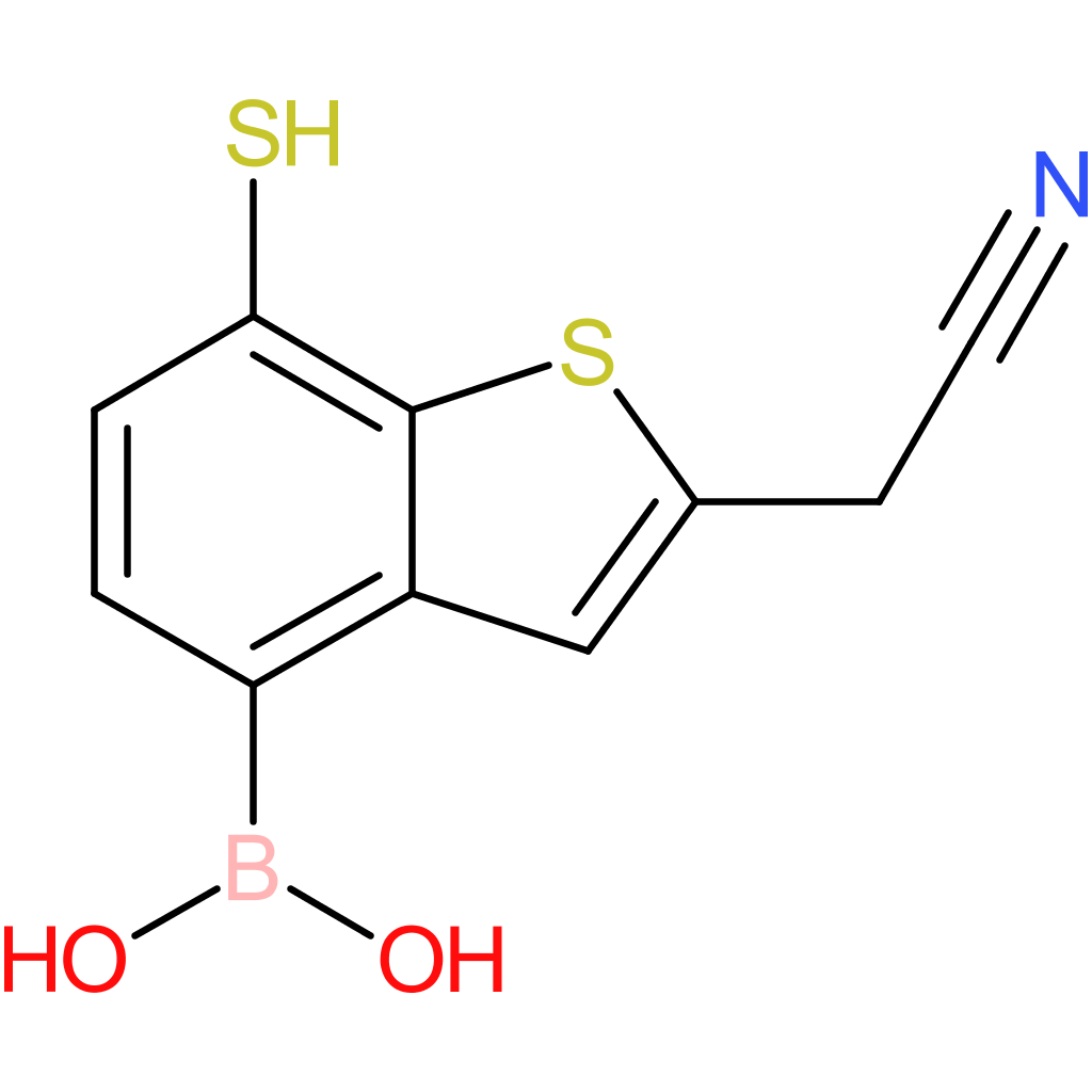 4-borono-7-mercaptobenzothiophene-2-acetonitrile