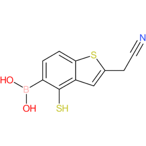 5-borono-4-mercaptobenzothiophene-2-acetonitrile