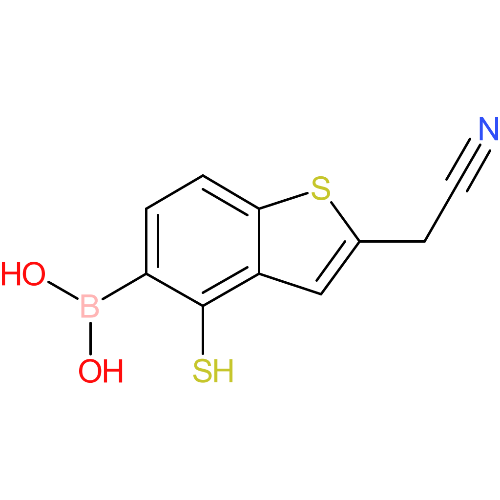 5-borono-4-mercaptobenzothiophene-2-acetonitrile