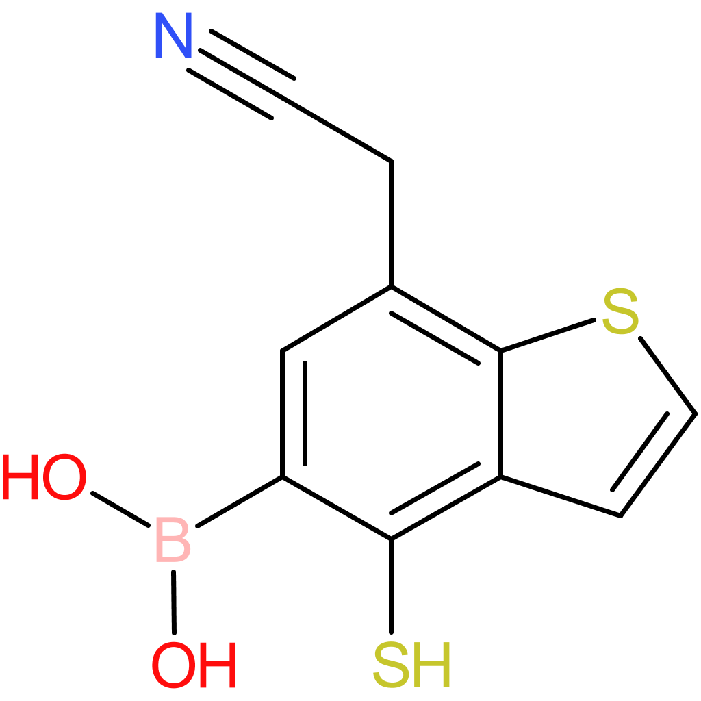 5-borono-4-mercaptobenzothiophene-7-acetonitrile