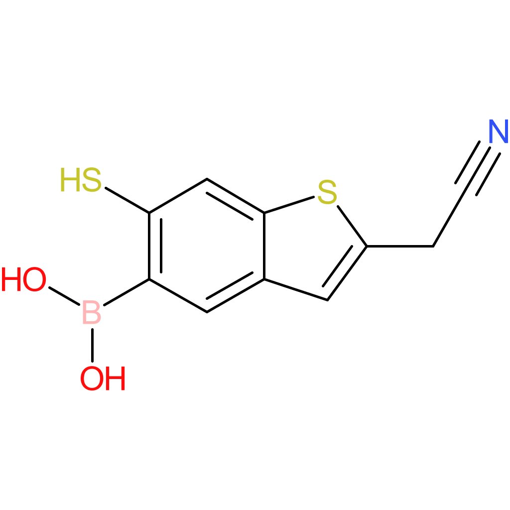5-borono-6-mercaptobenzothiophene-2-acetonitrile