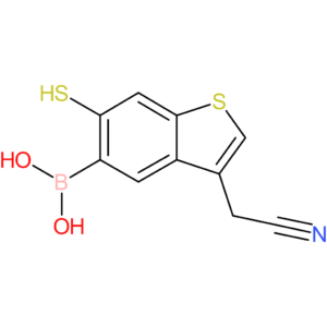 5-borono-6-mercaptobenzothiophene-3-acetonitrile